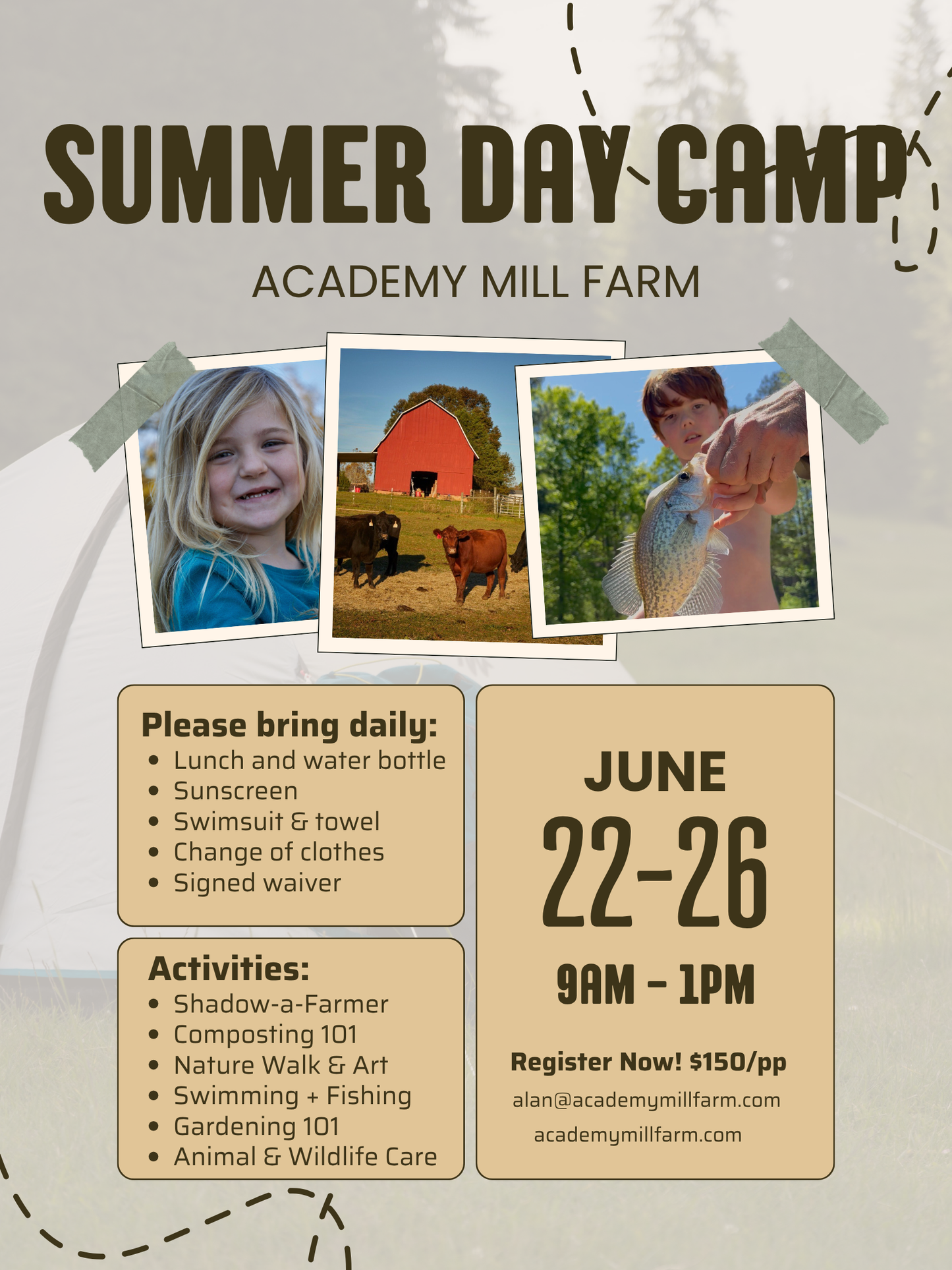 Summer Day Camp at Academy Mill Farm