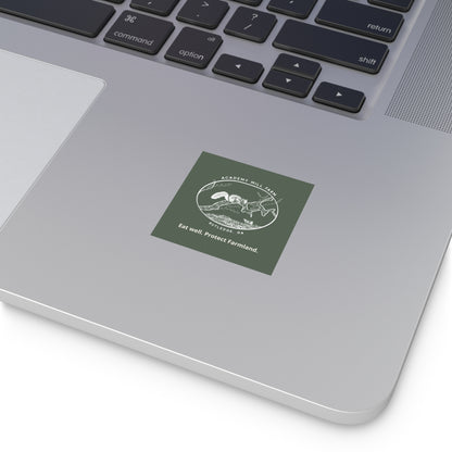 Eat Well. Protect Farmland. - AMF Square Vinyl Stickers